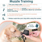 LUCKYPAW Dog Muzzle, Mesh Muzzle for Large Medium Small Dogs, Soft Mouth Guard for Biting Chewing, Breathable Mouth Guard with Adjustable Strap for Training(Brown, XL(Snout:11"-12.25"))