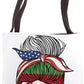 Half American Bulgarian Roots Bulgaria USA Messy Bun Women Tote Bag