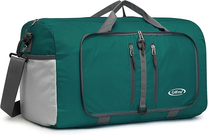 G4Free 40L/65L Foldable Duffel Bag, Water-Repellent Travel Backpack, Lightweight Carry Bag for Overnight Weekender Sports Men Women