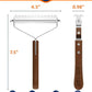 Extra Large 2-Sided Undercoat Rake for Dogs & Cats, Dog Brush for Shedding Remove Mats, Dematting Comb, Safe & Gentle Grooming Brush for German Shepherds Medium to Long-Haired Pets (Walnut Handle)