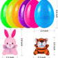 Sofier Plastic Easter Eggs with Animal Toys 12pcs Filled Easter Eggs 3.4" Easter Basket Stuffers Easter Egg Fillers Kids Classroom Gift Exchange Party Favors