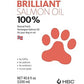 Brilliant Omega 3 Salmon Oil for Dogs & Cats - Norwegian Fish Oil Supplement with EPA & DHA Fatty Acids for Shedding, Allergy, Itching, Dry Skin & Joint Health - Skin and Coat Fish Oil Liquid, 40 Oz