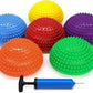 Yes4All Hedgehog Balance Pods for Exercise, Core Body Balancing, Balance Pods for Kids & Adults with Hand Pump - Set of 6