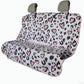 Back Seat Cover for Car Trucks Van SUV,Waterproof Rear Bench Towel Seat Covers for Dogs and Kids,Automotive Backseat Protector (Leopard Print)