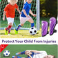 Shin Guards Soccer Kids Youth, CE Certified Airsfish Shin Guard Protection Gear for 2-18 Years Old Boys Girls Teenagers High Impact Resistant Breathable Comfortable 1 Pair 4 Sizes
