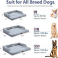 XXL Dog Bed with Bolsters, Orthopedic Dog Beds for Extra Large Dogs, Waterproof Dogs Beds XLarge with Removable Washable Cover, Nonskid Bottom (XX-Large, Grey)
