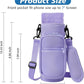 32 40 oz Water Bottle Carrier with Strap, Neoprene Water Bottle Sleeve Bag with 2 Pockets Insulated Flask Sling Holder for Walking Hiking Gym