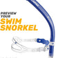 CAPAS Training Swim Snorkel for Lap Swimming, Swivel Headband Ultimate Fit Center-Mount Swimmers Snorkel with Liquid Silicone Mouthpiece Adjustable Strap, Designed for Adult Men Women