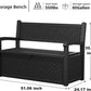 80 Gallon Storage Bench Waterproof and Lockable,Deck Box Outdoor Storage Furniture for Patio,Garden,and Porch – Perfect for Storing Garden Tools and Cushions(Black)