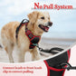 rabbitgoo Dog Harness No Pull with 2 Leash Clips, Adjustable Soft Padded, Reflective Oxford No Choke Pet Vest with Easy Control Handle for Large Dogs, Black & Red, XL