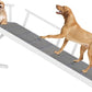 Onelike Wooden Dog Ramp for Bed with Removable Side Rail and Non-Slip Carpet, Stable Pet Ramp Stair for Couch Sofa for Small & Large & Senior Dogs, 74" Long Ramp White
