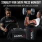 Hustle Athletics Wrist Wraps for Weightlifting – Max Wrist Support for Safe & Heavy Lifts, USPA Approved 18" & 12" Lengths, Thumb Loop Gym Straps for Powerlifting & Weight Lifting for Men and Women