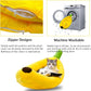 Bunny Bed,Rabbit Bed,Thick&Soft with Removable Mat,Machine Washable Guinea Pig Cushion,Cozy Bunny Plush House,Warm Small Animal Sleeping Beds(Yellow Banana Shape-M)