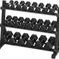 Hex Dumbbell Sets with Rack, 290-670 lb Rubber Encased Exercise & Fitness Dumbbells Set, Hand Weight for Strength Training, Weight Dumbbells