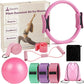 Home Pilates Kit for Women Pilates Equipment Ring and Ball Set Magic Circle Hoop with 5 Resistance Bands Compact Toning Fitness Essentials Starter Set Accessories