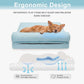 Tinaco Dog Cooling Bed for Large Dogs, Orthopedic Dog Bed with Removable Cover, Washable Dog Couch Bed for Small Medium Large Cats Dogs(WhiteBlue, X-Large)