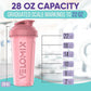 '-2 Pack- 28 oz Protein Shaker Bottles for Protein Mixes - 2x Wire Whisk | Leak Proof Shaker Cups for Protein Shakes | Protein Shaker Bottle Pack | Shakers for Protein Shakes-Pink&Black