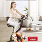 HAPBEAR Folding Exercise Bike Magnetic Foldable Stationary Bike, 3 in 1 Mode Indoor Upright Fitness Workout X-Bike with 8-Level Resistance and Arm Resistance Band, Pulse Sensor,LCD Monitor