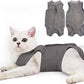 DOTON Cat Recovery Suit for Male and Female Surgical Post Surgery Soft Cone Onesie Shirt Clothes Neuter Licking Protective Diapers Outfit Cover Kitten Spay Collar(S, Grey)