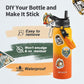 40 oz Insulated Water Bottle with Straw (Cold for 48 Hrs), Stainless Steel Triple Wall Vacuum Sports Water Jug, Leakproof Hydro Cup Flask with Paracord Handle & Straw Spout Lids & DIY Stickers