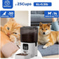 PAPIFEED 6L Automatic Cat & Small Dog Feeder - Programmable Pet Feeder with 36 Daily Meals, Detachable Stainless Steel Bowl, 25 Cup Capacity Smart Food Dispenser for Easy Cleaning