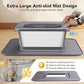 Decflow 10L Stainless Steel Dog Water Bowl, No Spill Anti-Splash Dog Bowls with XXL Silicone Mat, Spill-Proof Slow Feeder for Messy Drinkers, Heavy Duty Pet Bowls for Indoor/Outdoor Use Grey