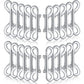 Hotop 20 Pcs 4.7 Inch Double Ended Bolt Snaps Hooks Zinc Alloy Trigger Chain Metal Clips Key Holder for Linking Key Chain Dog Leash Collar Pet Sling Feed Buckets(Silver)