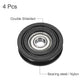 uxcell 4pcs U608ZZ Nylon Pulley U-Groove Ball Bearing 8x40x10mm U Groove Roller Wheel (GCr15) Chrome Steel Bearings, ABEC3