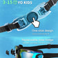 Kids Swim Goggles, Swimming Goggles for Kids with Nose Clip, Earplugs, Nose Bridge for Age 3-15