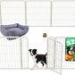 FXW Homeplus Unleashed Indoor Dog Playpen - Stress-Free and Safe Play, Heavy Duty 32 Inch 12 Wire Panels Dog Pen for Small and Medium Dogs, White│Patented
