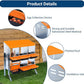 Chicken Nesting Box, 6 Hole 2 Layer Hen Nest Boxes with Legs, Roll Away Eggs Laying Boxes,Cleanable Pull Out Hen Roosting Boxes