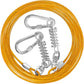 Dog Tie Out Cable - 10/15/20/25/30FT Heavy Duty for Large Dogs Up to 250LBS - Rosy Pink/Blue/Purple/Silver/Red/Green/Yellow