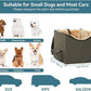 Petsfit Dog/Cat Booster Seat with Pockets, small dog car seat for Cars, Trucks and SUVs (Small, Dark Brown)