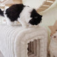 Storage Bench Pet Supplies Corduroy Bench Cat's nest to Hide for The Living Room, Entryway and Bedroom (Beige)