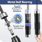 Weighted Jump Rope, 1LB Tangle-Free Ball Bearing Rapid Speed Skipping Rope for Men Women, Adjustable 9mm Cotton & PVC Rope with Alum Handle for Boxing MMA Weight-Loss Athletic Workout Fitness