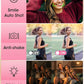 Digital Camera,Autofocus 4K Vlogging Camera for Photography with 32GB Card,48MP Portable Compact Point and Shoot Digital Camera for Teens Adult Beginner with 16X Zoom,Anti-Shake,2 Batteries(Pink)