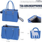 Fashion Pet Carrier Dog Purse Cat Bag Soft-Sided Carriers Travel Airline Approved, Stylish Leather Tote Handbag for Small Animal Puppy Kitten (Blue)