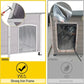 Aivituvin Dog House Insulated Outdoor Dog Kennel with Heated Liner for Winter 59" Extra Large Insulated Dog Cage with Heater,All-Around Iron Frame(Grey)