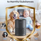 Air Purifiers for Bedroom Home, MOOKA HEPA Air Purifier for Home Pets with Fragrance Sponge for Smoke Dust Pollen Dander Odor, Small Air Purifier with Sleep Mode Night Light Timer, KJ067L, Grey