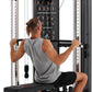 Altas Strength Folding Home Gym Smith Machine with Pulley System Gym Squat Rack Weight Bar Upper Body Strength Training Leg Developer Commercial Fitness Equipment Included Accessories 3101