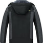 Men's Winter Ski Jacket Warm Waterproof Fleece Liner Snow Coat Hooded Windproof Mountain Raincoat