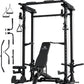 MAJOR FITNESS Drone3 Power Rack, Multi-Function Home Gym Squat Rack with Pull-Up Bar, Cable Crossover & J-Hooks, Heavy-Duty Steel Frame for Maximum Stability & Strength Training
