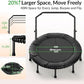 BCAN 40"/48" Rebounder Trampoline for Adult, 450/550LBS Fitness Trampoline with Bungees, Adjustable Handle, Stable & Quiet, Indoor Outdoor, Whole-Body Workout & Relaxation at Home for Women/Men