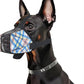 Dog Muzzle for Small Large Dogs - Soft Nylon Basket Muzzle with Adjustable Strap, Breathable Mesh Design Prevents Biting Chewing Licking Eating - Ideal for Training, Grooming & Vet Visits (Blue, M)