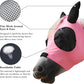 Horse Fly Mask with Ears - Large Eye Space for Full Vision, Breathable Stretch Comfort Fit, UV Protection, Forelock Opening, Easy Pull-On Pink Full