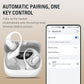 Open Ear Headphones, Bluetooth 5.4 Headphones Sports, Premium Sound with HD Mic Wireless Earbuds, 48H Playtime LED Power Display Ear Buds, IPX7 Lightweight Comfort Earphones for Running, White