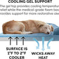 Furhaven Cooling Gel Dog Bed for Medium/Small Dogs w/ Removable Bolsters & Washable Cover, For Dogs Up to 35 lbs - Faux Fur & Velvet Sofa - Harbor Blue, Medium