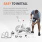 WONDER CORE Indoor Cycling Exercise Bike, WONDERCISE Bike - 13.2LB Flywheel, 32-Level Resistance, Silent Belt Drive, Bluetooth Connectivity, Tablet Holder, Adjustable Seat/Handlebars (White)