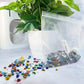Keedolla 0.93LB Clear Glass Pebbles Marble Aquarium Fish Tank Rocks Gravel for Turtle Tank, Vase Fillers, Christmas Decoration - Red