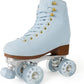 Roller Skates for Women or Men with Height Adjustable Rubber Stoppers Retro Suede Quad Roller Skates for Outdoor and Indoor